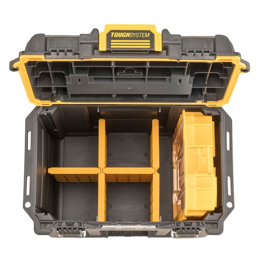 DEEP COMPACT TOOLBOX LID OPEN WITH INTERNAL CONTAINER