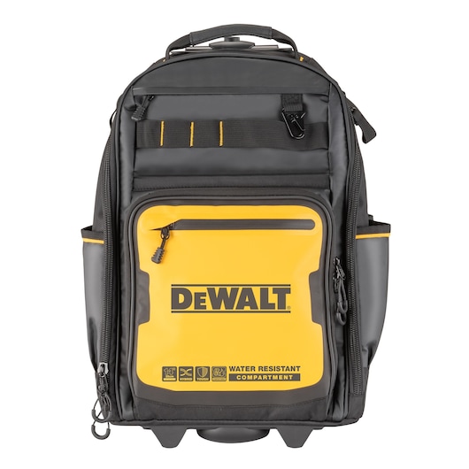 DEWALT PROFESSIONAL BACKPACK WITH WHEELS FRONT FACING