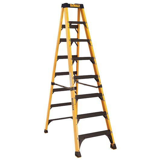 8 foot Fiberglass Step Ladder 500 pound Load Capacity.